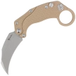 Reate Knife EXO-K Gravity Karambit Tan Aluminium, Stonewashed N690