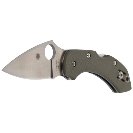 Spyderco Dragonfly Folige Green G-10, Satin Plain V-10 Knife (C28GPFG)