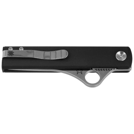 Spyderco Essenza Knife Black Aluminum, Satin N690Co by Riccardo Gobbato (C272ALBKP)