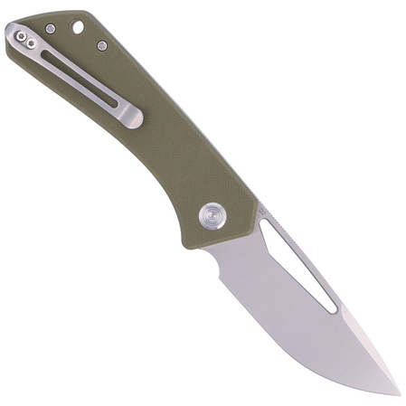 Nóż składany Kubey Thalia Green G10, Beadblasted D2 (KU331D)