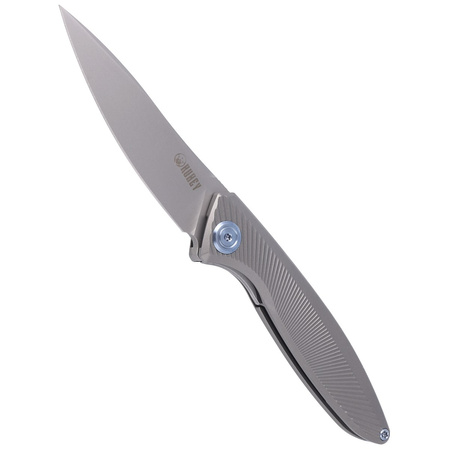 Nóż składany Kubey Pike Gray Titanium, Sandblasted CPM 20CV by Parsons Bladeworks (KB2103A)