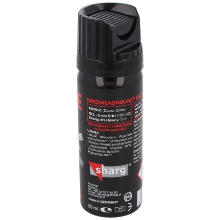Zestaw 3x Gaz pieprzowy Sharg Nato Defence Gel 2mln Cone 50ml i 2x chusteczka dekontaminacyjna (40050-C)