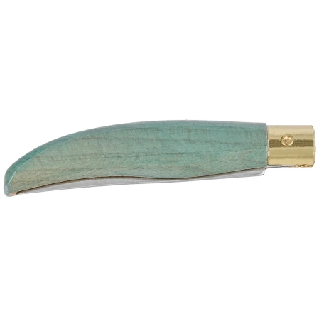 MAM Iberica S Folding Knife Turquoise Beech Wood, Brass HW, Satin (2010-TU)