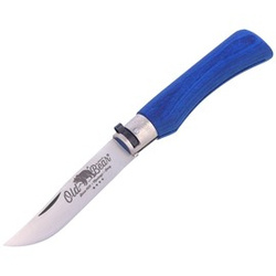 Antonini Old Bear Laminated Blue, Satin Stainless knife (9307/23_MBK)