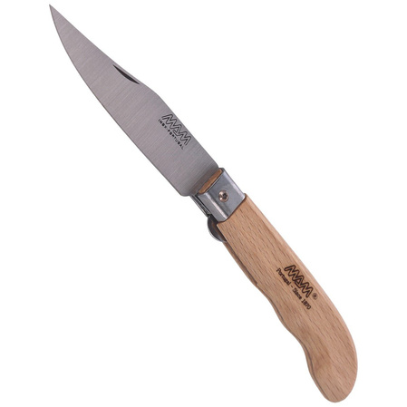 MAM Sportive knife with lock, Medium Light Beach Wood 83mm (2046-LW)
