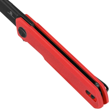 Nóż składany Bestechman Mini Dundee Special Red G10, Black PVD D2 by Ostap Hel (BMK03N)