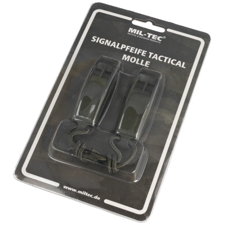Gwizdek alarmowy Mil-Tec Signaling Whistle Tactical MOLLE Olive 2 szt. (16328601)