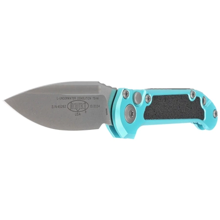 Nóż automatyczny Microtech LUDT Gen III S/E Turquoise Aluminium, Apocalyptic M390MK by Tony Marfione (1135-10APTQ)