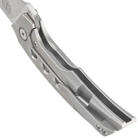 Nóż składany Reate Velocity Gray Titanium, Satin Elmax by Tashi Bharucha