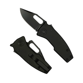 Nóż składany Demko Nano-Shark Stealth CP Black Aluminium, Black DLC CPM 20CV by Andrew Demko (NANO-20CV-Black ALUM-CP)