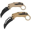 Nóż grawitacyjny Reate EXO-K Gravity Karambit Tan Aluminium, Black PVD N690