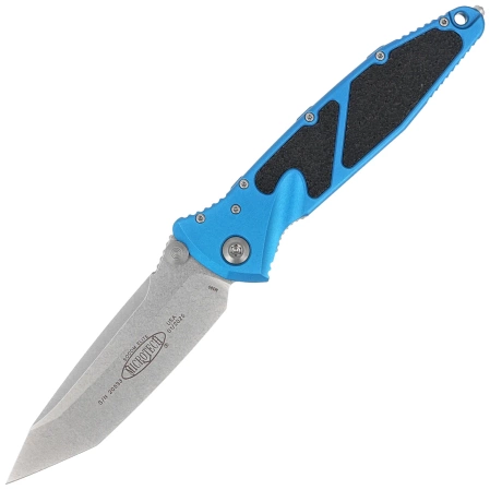 Microtech Socom Elite T/E Knife Blue Aluminum, Stonewashed M390 by Tony Marfione (161-10BL)