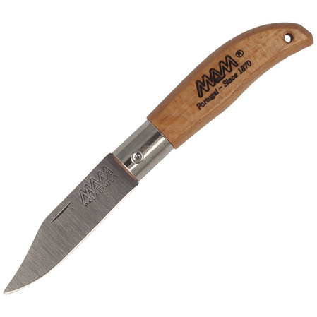 Nóż składany brelok MAM Iberica Mini, Light Beech Wood, Inox HW, Satin 420 (2001-LW)