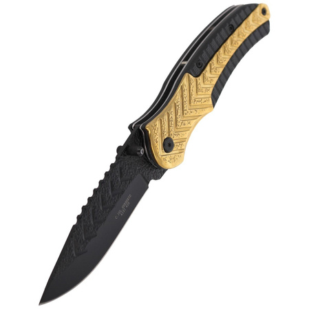 Nóż składany Herbertz Solingen Hit Black-Gold Drop Point Folder (577713)