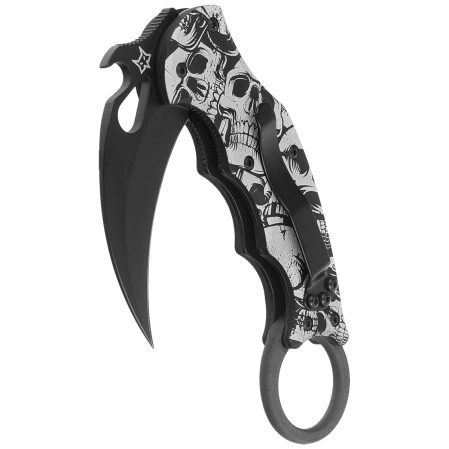 Nóż składany Fox The End Karambit Black Aluminium, Black N690Co (FX-599 ALB-3)