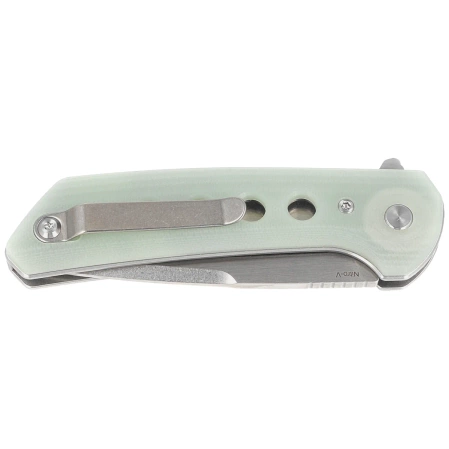 Reate PL-XF-7 Knife Jade G10, Stonewashed Nitro-V