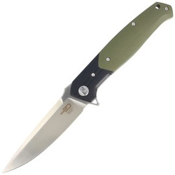 Bestech Knife Swordfish Black / Green G10, Satin D2 (BG03A)