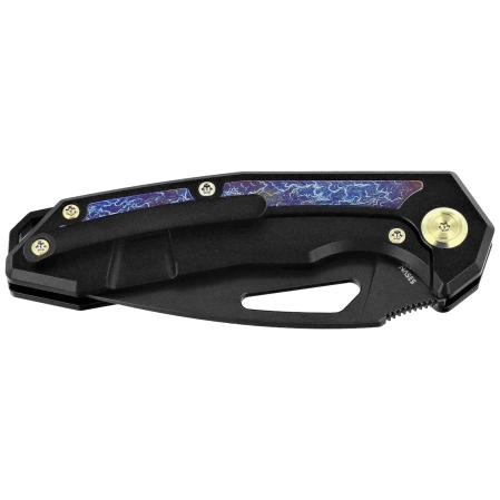 Nóż składany Kubey KB Knives Coeus Black Titanium/Timascus, Black DLC CPM S35VN (KB286B)