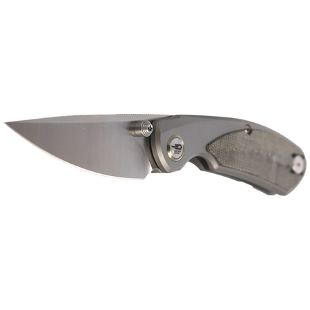Bestech Lito Knife Grey Titanium / Black Canvas Micarta, Satin M390 by Ostap Hel (BT2307A)