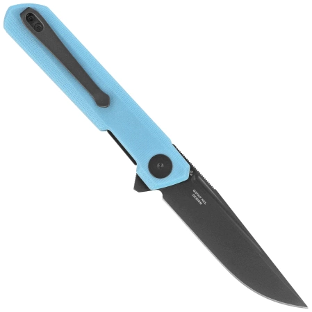 Bestechman Mini Dundee Tiffany Blue G10, Grey PVD D2 by Ostap Hel knife (BMK03L)