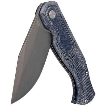 Nóż składany Fox Eastwood Tiger Denim Micarta, Coarse Stonewashed CPM S90V by Gudy Van Poppel (FX-524 MJ)