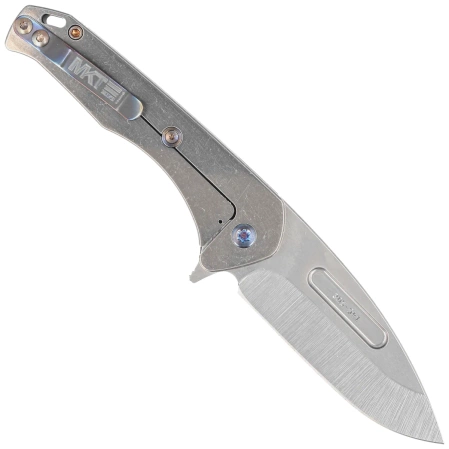 Medford Knife Praetorian Swift FL Flipper Tumbled Blade, Blue Handle, Flamed HW/Clip, S45VN (MKFF2064TD-44TM-TFCF-Q4)