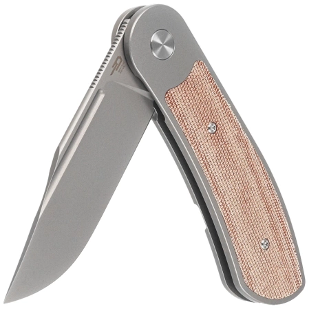 Bestech Vestige Knife GreyTitanium/Natural Micarta, Stonewashed MagnaCut by Justin Lundquist (BT2411B)