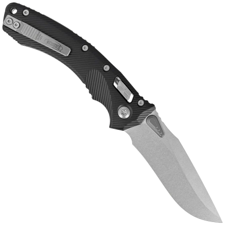 Microtech Amphibian Ram-Lok S/E Fluted Black Aluminium, Stonewashed M390MK by Tony Marfione (137RL-10FL)