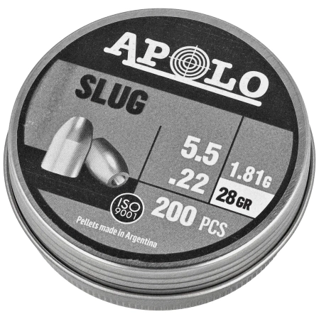 Apolo Slug 28 .22/5.5mm Airgun Pellets, 250 psc 1.81g/28.0gr (19302)