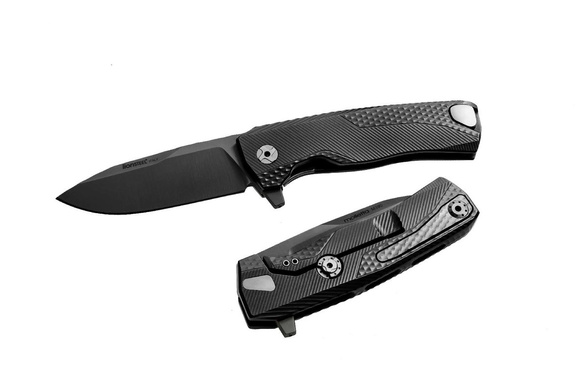 Nóż składany LionSteel ROK Black Aluminium, Black M390 by Molletta (ROK A BB)