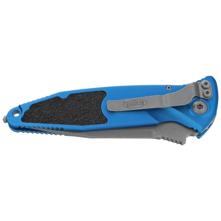 Nóż automatyczny Microtech Socom Elite Auto S/E Blue Aluminium, Apocalyptic M390MK by Tony Marfione (160A-10APBL)