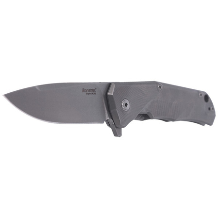 Nóż składany LionSteel T.R.E. Grey Titanium / Grey Ti, Stone Washed M390 by Molletta (TRE GY)
