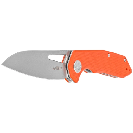 Kubey Knife Vagrant Orange G10, Sand Blasted 14C28N by Maksim Tkachuk (KU291L)