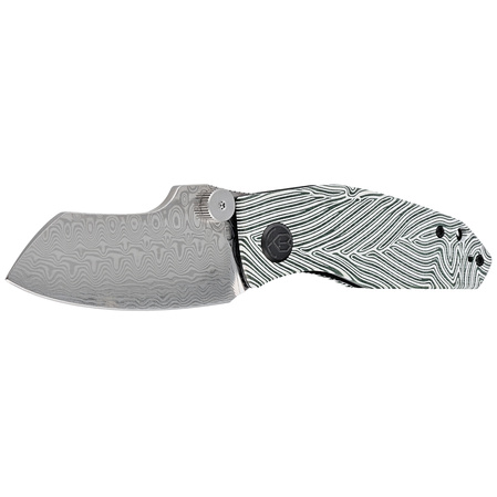 Nóż składany Kubey Knife Monsterdog White/Green G10, Damascus by Dmitry Osarenko (KU337E)