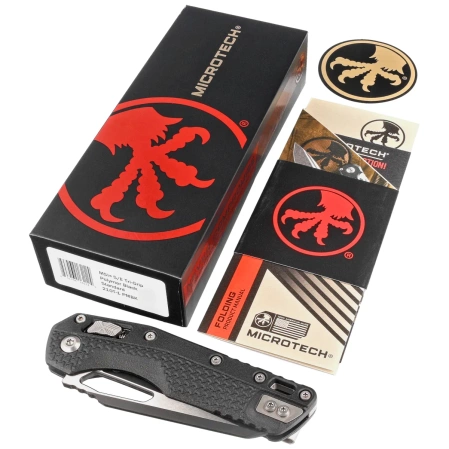 Nóż składany Microtech MSI S/E Ram-Lok Black Tri-Grip Polymer, Black M390MK by Tony Marfione (210T-1PMBK)