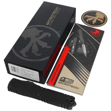 Microtech Ultratech Gen III ZBP D/E Signature OTF Knife Shadow DLC Aluminum, Shadow DLC P/S M390MK by Tony Marfione (1122-2DLCTSH)