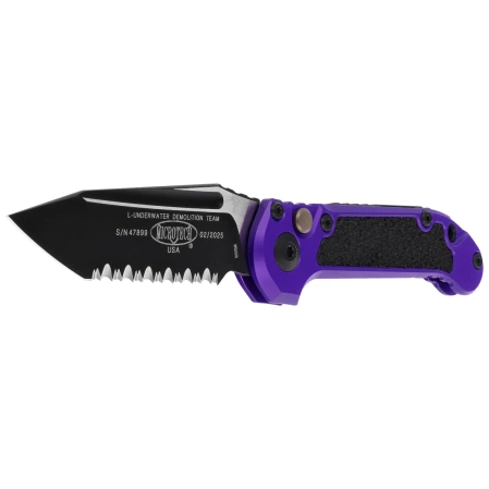 Microtech LUDT Gen III T/E Automatic Knife Purple Aluminum, Black F/S M390MK by Tony Marfione (1136-3PU)