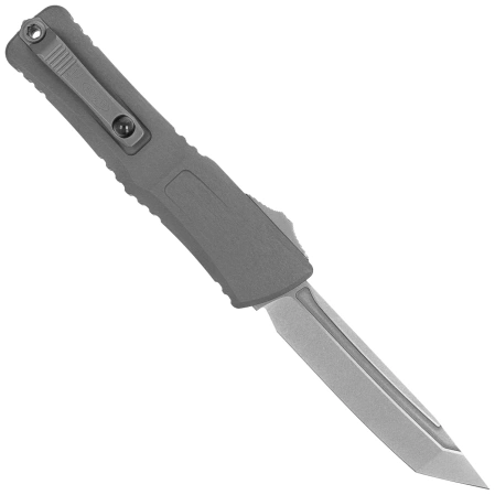 Nóż automatyczny OTF Microtech Combat Troodon Gen III T/E Natural Clear Aluminium, Stonewashed M390MK by Tony Marfione (1144-10NC)