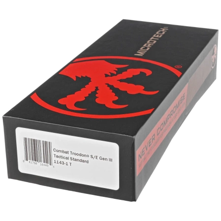 Nóż automatyczny OTF Microtech Combat Troodon Gen III S/E Black Aluminium, Tactical M390MK by Tony Marfione (1143-1T)