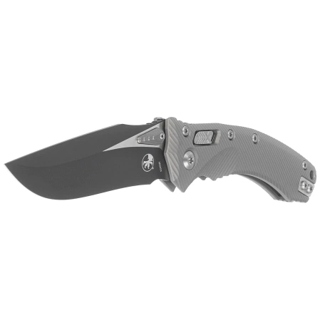 Nóż składany Microtech Amphibian Ram-Lok S/E Natural Clear Fluted Aluminium, Black M390MK by Tony Marfione (137RL-1FLNC)