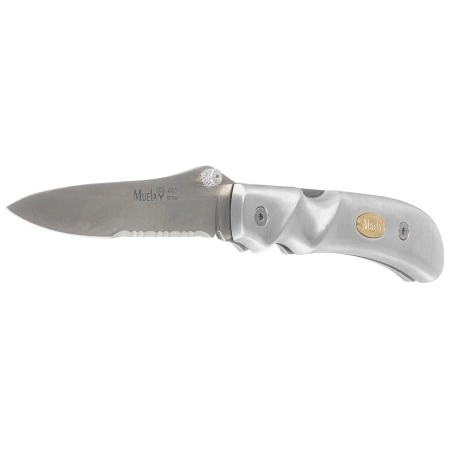 Nóż składany Muela AL-8S Gray Aluminium, Satin X50CrMoV15