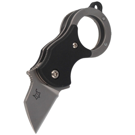 FOX Mini-TA Folding Knife FRN Black, Bead Blasted Blade (FX-536)