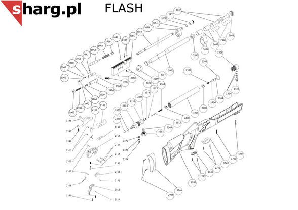 Sworzeń zaczepu spustowego młoteczka Wiatrówka Hatsan Flash (3962)