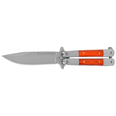 Nóż motylkowy Third Decor Habitat Balisong Palisander Wood/Stainless Steel, Satin 420 (K2095)