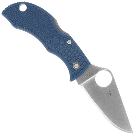 Spyderco Manbug Knife Cobalt Blue FRN, Satin CPM SPY27 by Sal Glesser (MPCBL)