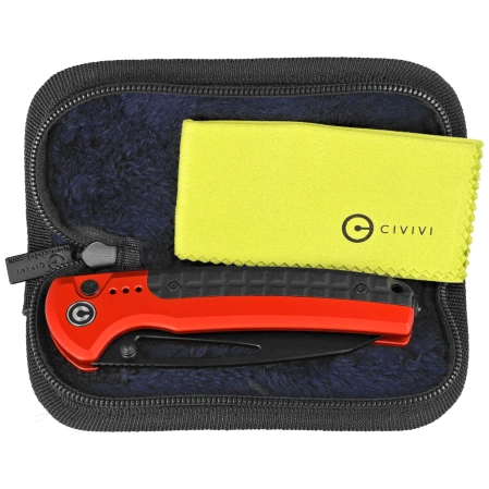 Nóż składany Civivi Sentinel Strike Red Aluminium / Black FRN, Black K110 (C22025B-1)