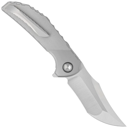 Reate Knife Tiger Stripe Patterns Titanium, Belt Satin M390 by Alvin Lee (TG TSP.SAT)