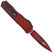 Microtech Cypher II D/E OTF Knife Weathered Crimson Aluminum, Weathered Crimson M390MK by Deryk Munroe i Tony Marfione (1242-1WCM)