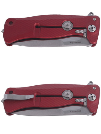 LionSteel SR11A Red Aluminum, Satin Sleipner by Molletta (SR11A RS)