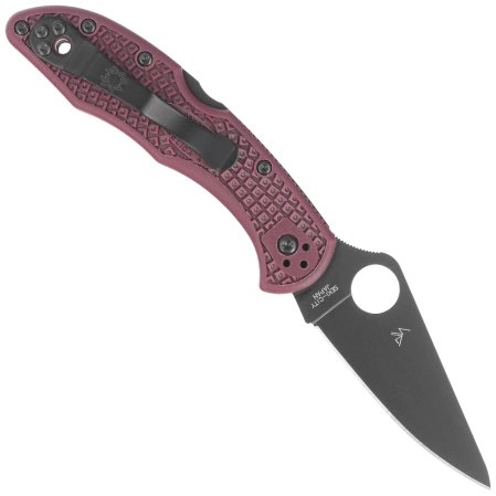 Spyderco Delica 4 Sprint Run Burgundy FRN, TiCN Micro-Melt PD#1 by Sal Glesser (C11BGBKP)